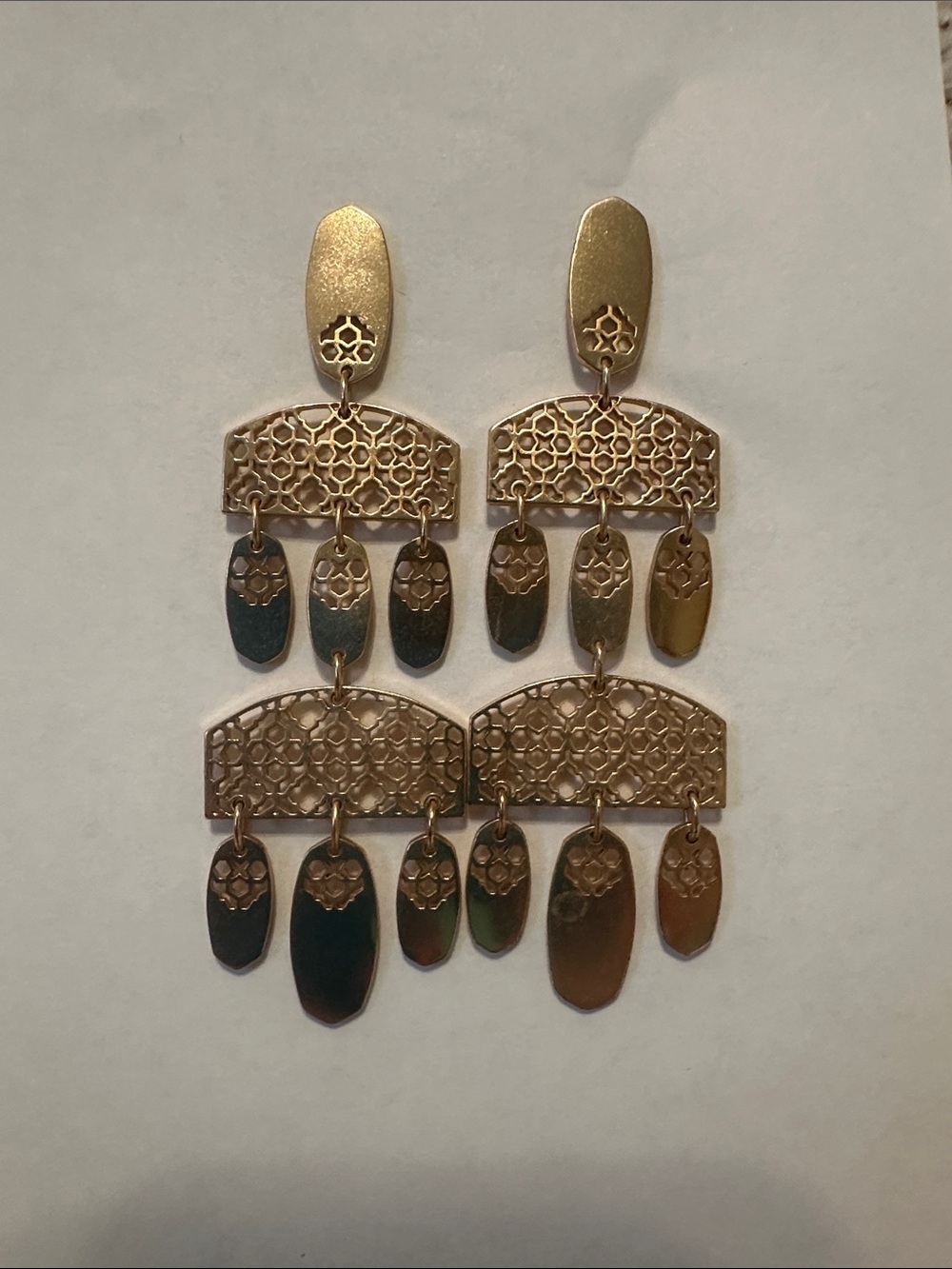 Kendra Scott Emmett Rosegold Statement Earrings